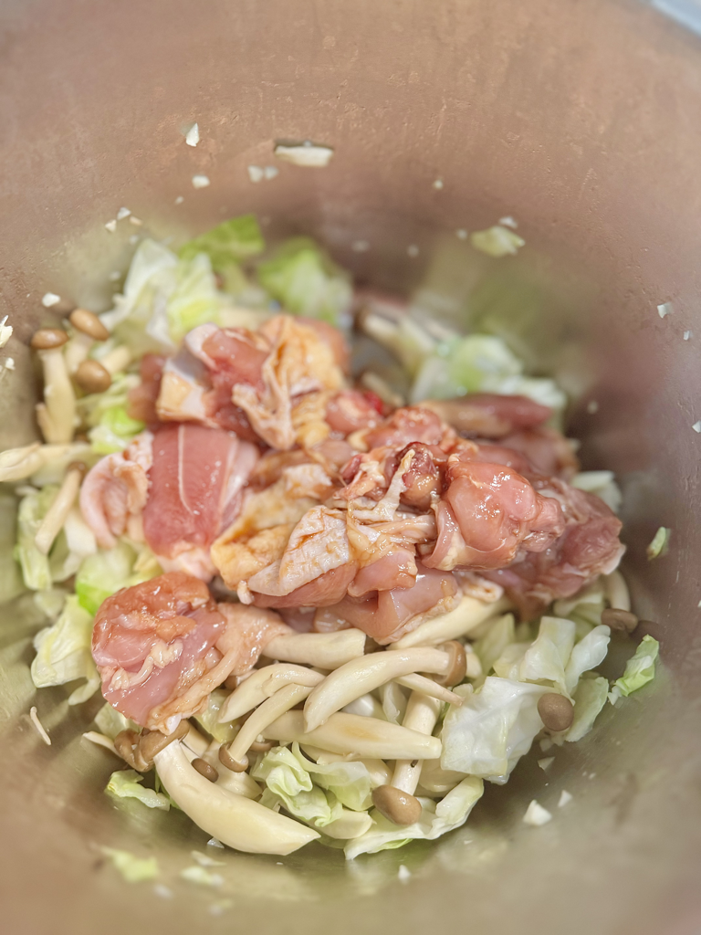 電鍋料理:栗子菇菇雞肉炊飯 — 步驟 6