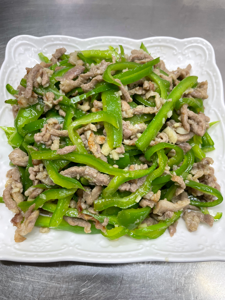 青椒炒肉絲 — 步驟 5