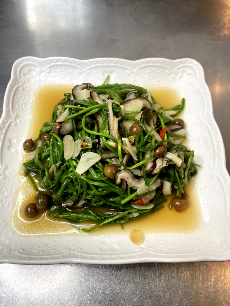 破布子炒水蓮 — 步驟 5