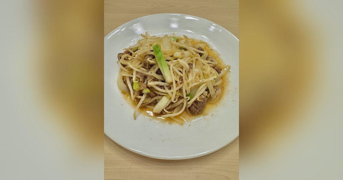 豆芽炒牛肉