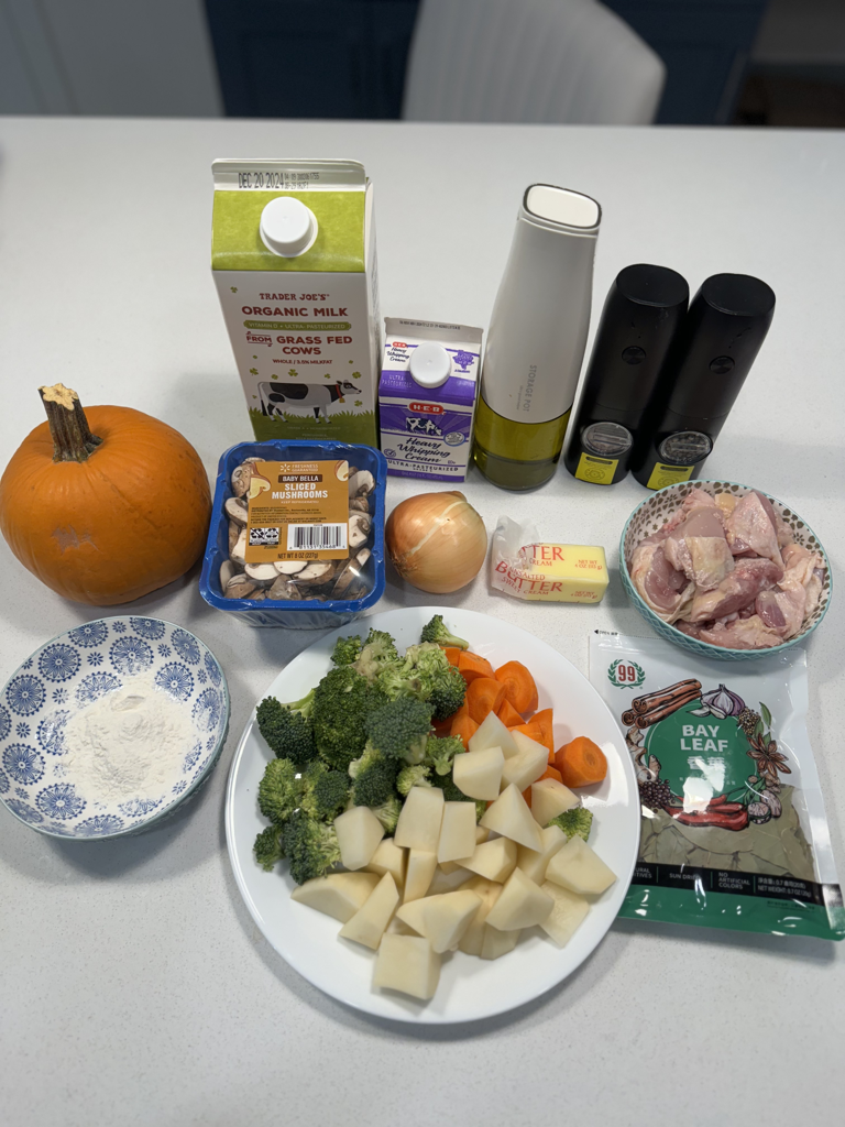 萬聖節料理:南瓜白醬燉菜 — 步驟 1
